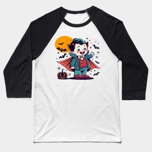 "Cute Baby Vampire Boy" design Baseball T-Shirt